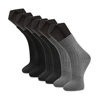 Mens Diabetic Socks Copper(6 Pack) Extra Wide Casual Crew Socks with Gift Box