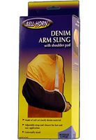 Denim Arm Sling in Blue/White with Shoulder Pad