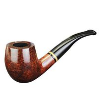 FULUSHOU Mediterranean Briar Wood Tobacco Pipe, Simple Atmosphere Tobacco Pipe
