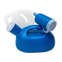 NHFF 2000ml Urine Bottle, Re-useable Portable Male Urinal with Tube Old Man Chamber Pot Male Urinal Chamber Pot Bedpan Bed Urinal Pot Hospitalization (Color : Blue, Size : Pipe Length 1.6m)