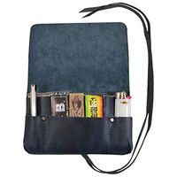 Hide & Drink, Rustic Leather Tobacco Pouch, Smoking and Field Notes Case Handmade Includes 101 Year Warranty :: Slate Blue