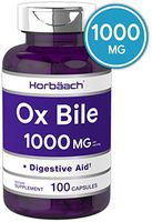 Horbaach Ox Bile 1000 mg 100 Capsules | Non-GMO & Gluten Free | Digestive Enzymes Supplement, Purified Bile Salts for Gallbladder
