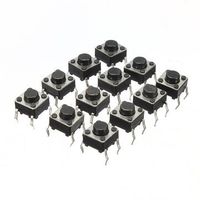 Geekcreit 100pcs Mini Micro Momentary Tactile Touch Switch Push Button DIP P4 Normally Open