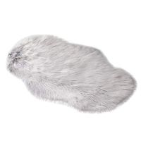Theoylos Faux Sheepskin Area Rugs Fleece Fluffy Rugs Carpet for Living Room Bedroom Sofa Shaggy Soft Baby Carpet Mats Gray