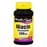 Mason Natural Niacin (Niacinamide) 500 Mg Vitamin B Tablets - 100 Ea