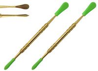 Gold Wax Carving Tool Pipe Poker Stainless Steel with Silicone Tip Covers 4.75" - Major Key to Success (2-pack)