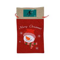 VAbBUQBWUQ Modern Fashion Element Santa Clause Drawstring Candy Goody Toy Gift Stocking Bag Holiday Wrapping Party Favors Presents Decorations