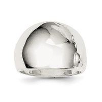 Diamond2Deal Solid 925 Sterling Silver Polished Cigar-Band Ring Mothers Day fine Jewelry Gift for Women