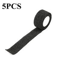 MINQISU Cohesive Bandage - Self Adherent Cohesive First Aid Sports Wrap Tapes Bandages Pet Vet Wrap Tape Size 5PCS (Black)