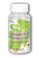 Vegan B-12 1000 mcg VegLife 100 Lozenge
