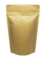 BAP 16 oz Kraft Stand Up Pouch, Zip, Valve Coffee Bag (100 pcs)