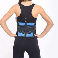 Adjustable Neoprene Waist Support Brace Double Pull Lumbar Support Lower Back Belt Brace Pain Relief (Size : 2XL)