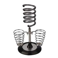 LIUCS Accessory Tool Holder for Hair Dryer Spiral Hair Dryer Straightener Desk Storage Holder Organizer Rack Beauty Barber Hairstyle, Black
