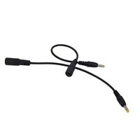 2 Pieces of DC Power Adapter Cable Female 5.52.1mm to Male 4.01.7mm Jack Cable Extension Cable Monitoring Power Adapter Plug Cable