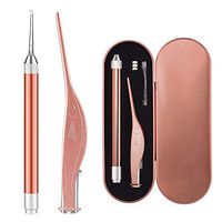 JM-D Ear Wax Remover Ear Cleaner Stainless Steel Easy Earwax Remover Tool with Hook and Spoon for Baby Kid and Families, Ear Pick Set with Storage Box