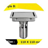 Drains11Cm/15Cm Modern Stainless Steel Bathroom Tile Invisible Shower Square Floor Drain Cover Hair Shower Catcher Clean Strainer,Style B