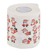 HOME-X Mini Santa-Themed Toilet Paper, Festive Gag Gift, Novelty Holiday Gift for Dad