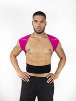 body helix Back Posture Sleeve - Adjustable Shoulder Posture Compression Wrap (Magenta, Medium-Large)