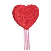 Unique 65998 party accessories Red Heart Pinata, Pull String, 20" x 18"