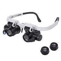 Wearing A Magnifying Glass 8X 15x 23x Hands-Free Magnifier Led Light，Repairing Mobile Phones Clocks Sculpture Identification of Jewelry