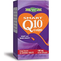 Nature's Way Smart Q10 CoQ10 100 mg, Orange Créme Flavored, 30 Chewables