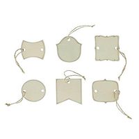 HomArt Classic Wood Hangtags - Asst of 6 - Box of 18 (Natural)