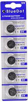 BlueDot Lithium Batteries, 5 pack, CR1632
