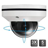 Anpviz 5MP HD Outdoor POE PTZ IP Camera with Audio,180° Pan 55° Tilt 4X 2.8-12mm Motorized Lens, Onvif, Waterproof Night Vision 130FT, Hikvision/Dahua Compatible (5MP-IP PTZ Camera)