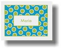 Paparte Note Cards Blue and Green Polka Dot Name (Blue and Green Polka Dot)