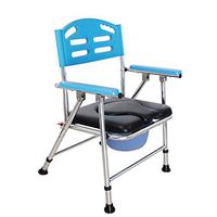 Tx Folding Commode Chair with Padded Toilet Seat Bathroom Anti-Slip Adjustable Height Bathroom Shower Stool Elderly Person/Pregnant Woman/Handicapped Person Potty Chair