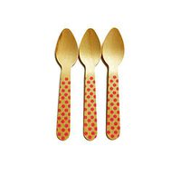Perfect Stix Polka Dot Spoon 110 36-Pink Printed Wooden Spoons with Pink Polka Dot Pattern, 4.5" (Pack of 36)