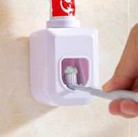 DeroTeno Automatic Toothpaste Dispenser, Toothpaste Holder with Wall Mounted (White)
