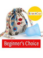 SckoonCup Beginner Choice - Made in The USA - FDA Approved - Heavy Flow - Organic Cotton Pouch - Menstrual Cup - Balance Large