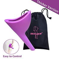 DXVLOIW Female Urination Device Women's Thick Splash-Proof Foolproof Urinal Portable Reusable Collapsible Silicone Urinal Easy-to-Clean Outdoor Silicone Pee Funnel with Drawstring Storage Bag