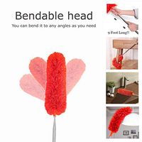 Long Handle Duster high Duster Feather Duster extendable dust Remover Fan Cleaner Feather dusters Cleaning telescoping Duster Ceiling Duster, Size: 9 Foot. 110 Inches Long!! (Red)
