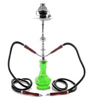new 2 hose 22" Green Hookah shisha nargila bar narguile nargile glass Vase Sale