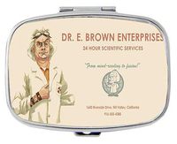 Eareeco - Interesting Doctor Custom Silver Stylish, Slim Design Pill Box Holder，Rectangle Medicine Vitamin Organizer Pill case