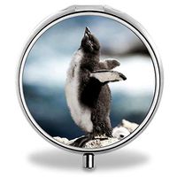 IMLONE Pill Organizer- Sliver Weekly Pill Boxes with 3 Components and Mirror for Travelling and Daily Needs,Compartments to Hold Vitamins, Cod Liver Oil, Supplements and Medication