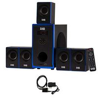 Acoustic Audio AA5102 Bluetooth 5.1 Speaker System with Optical Input Home Theater