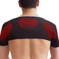 Self-Heating Shoulder Pad,iWEingHo&21 Magnetic Therapy Thermal Self-Heating Pain Relieve Shoulder Pad Belt Protector - M