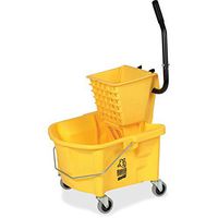 Genuine Joe Splash Guard Mop Bucket/Wringer - 26 Quart - Yellow