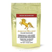 Addictive Wellness Reishi Mushroom Extract Powder + Spores (50/50 Blend) Wood Grown Pure & Potent