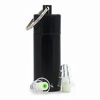 High-Fidelity Earplugs with Metal Keychain Carry Case Comfortable Soft Silicone | HiFi Noise Attenuating Ear Plugs for Musicians, Concert, Sleeping & More (Milk White Green)