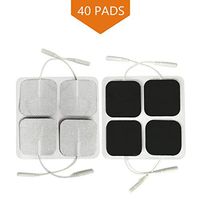 Easy@Home Tens Unit Self Stick Carbon Electrode Pads, Non Irritating Design 40 Pack 2" x 2" Reusable Pads