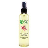 Rose Geranium Hydrosol - 4 fl oz Plastic Bottle w/ Black Spray Cap - 100% pure