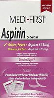 Medique 64083 Medi-first 100% Aspirin 325mg (250 Pkg/2)