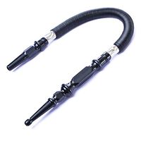 MQUPIN Hookah Shisha Hose Elastic Flexible Long Handle Washable Hookah Hose 78 inch Long Healthy (Black)