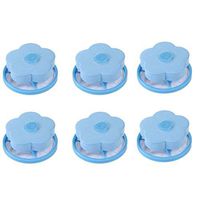 Lint Filter Bag,Washing Filter Bag Mesh,Reusable Floating Pet Fur Catcher Filtering Hair Removal Device Wool Cleaning Supplies (6PC Blue)