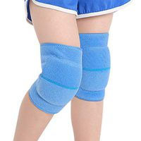 Kids Knee Sleeves Breathable Warm Elastic Sponge Thicked Crashproof Antislip Knee Brace Support Protector Strap & Wrap Knee for Basketball Dancing Volleyball Football Skating Sports- 1pair