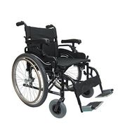 Karman KM8520F20W-HA 20" Seat Width, Fixed Wheel Lightweight Heavy Duty Wheelchair, Model - KM8520, Color - Black With FREE OPCTM Accessories!